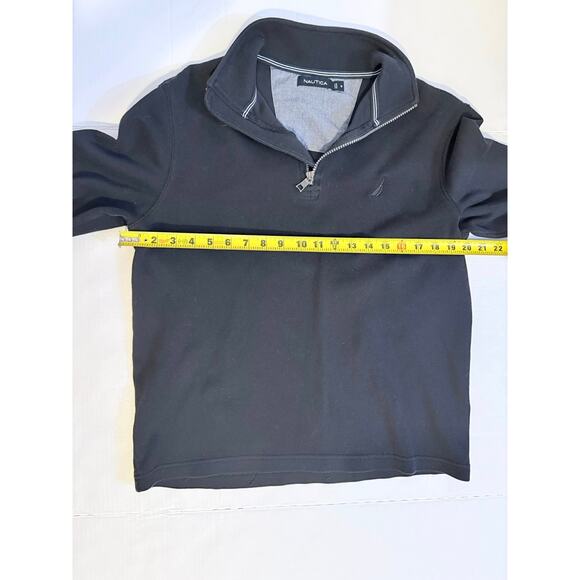 Men’s Nautica 1/4 Zip Navy Blue Long Sleeve Sweater Size Medium - Picture 6 of 6